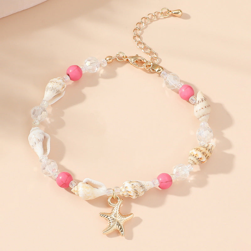 Wholesale Natural style starfish shell bracelet